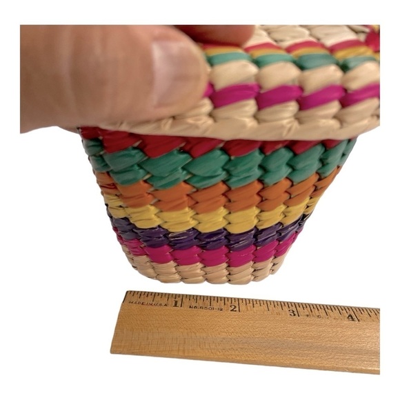 Vintage Woven Basket
Shoulder Bag Crossbody
Attached Lid - Picture 8 of 12